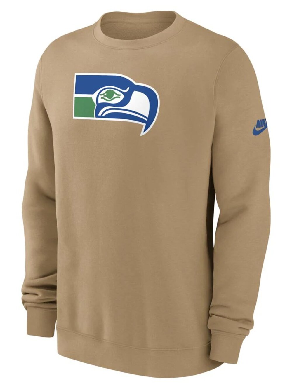 Nike Mens Seattle Seahawks Throwback Rewind Retro Club Sweatshirt 2XL XXL NEW